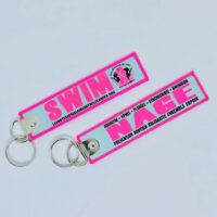 *SPORT - Porte clé "flamme" Swim Nage fluo
