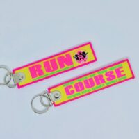 *SPORT - Porte clé "flamme" Run Course fluo