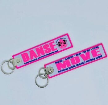 *SPORT - Porte clé "flamme" Danse fluo