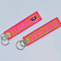 *SPORT - Porte clé "flamme" Tennis fluo