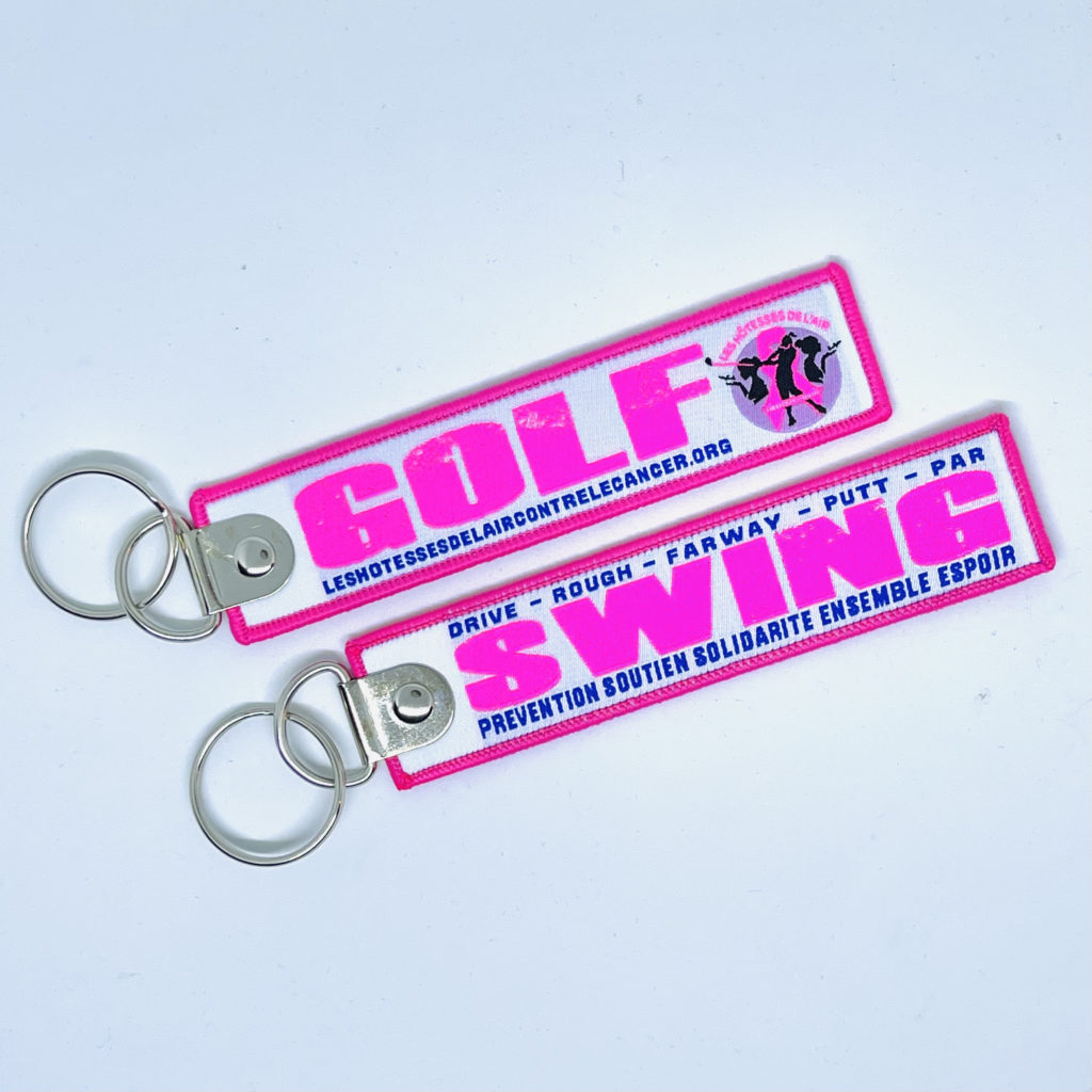 *SPORT - Porte clé "flamme" Golf fluo