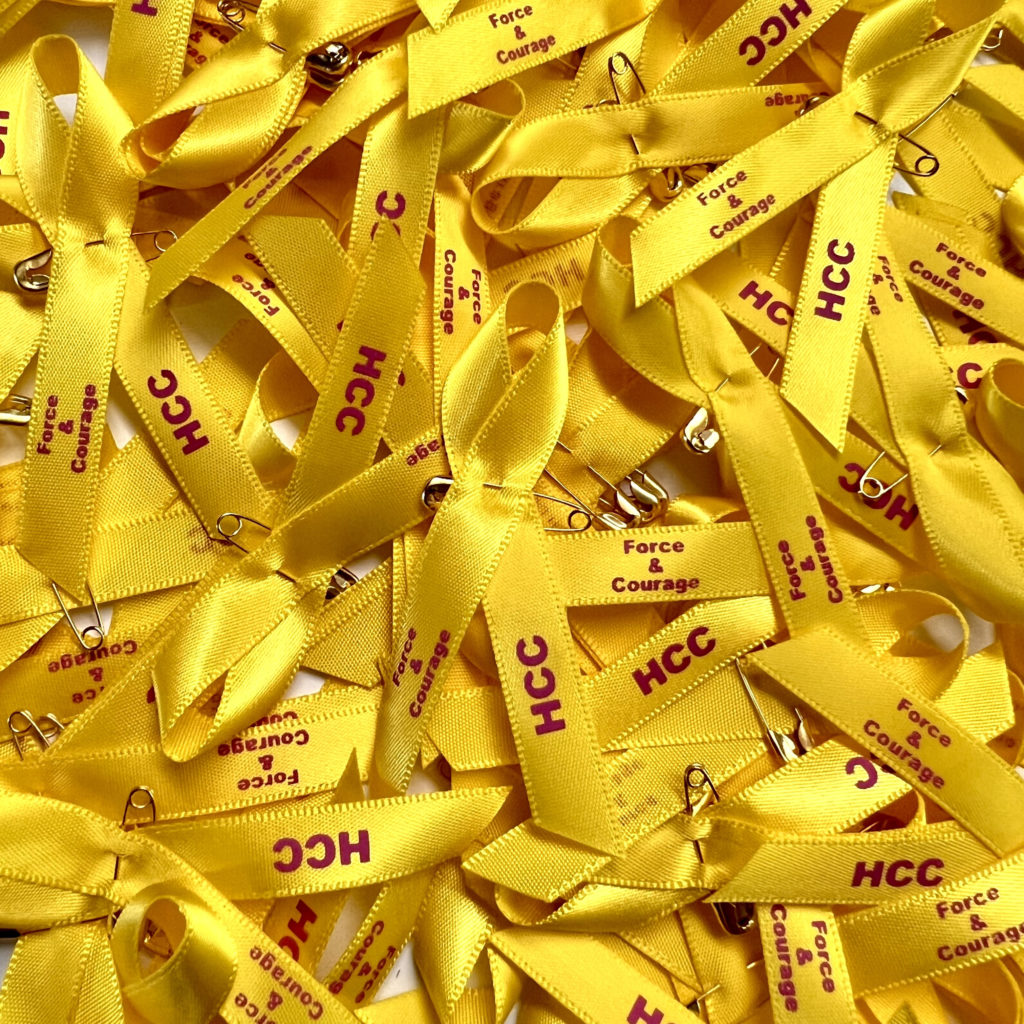 ** LOTS RUBANS JAUNES/DORÉS - SEPT OR - CANCER PEDIATRIQUE, CANCER DES OS, CANCER DE LA VESSIE, ENDOMETRIOSE