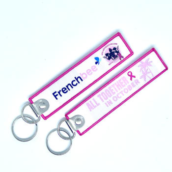 Porte clé "flamme "FRENCHBEE  OCTOBRE ROSE" 2023/24