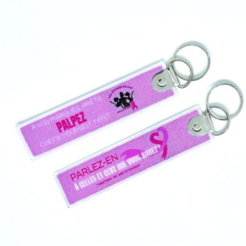 **2024 - Porte clé "flamme PALPEZ, PARLEZ EN"